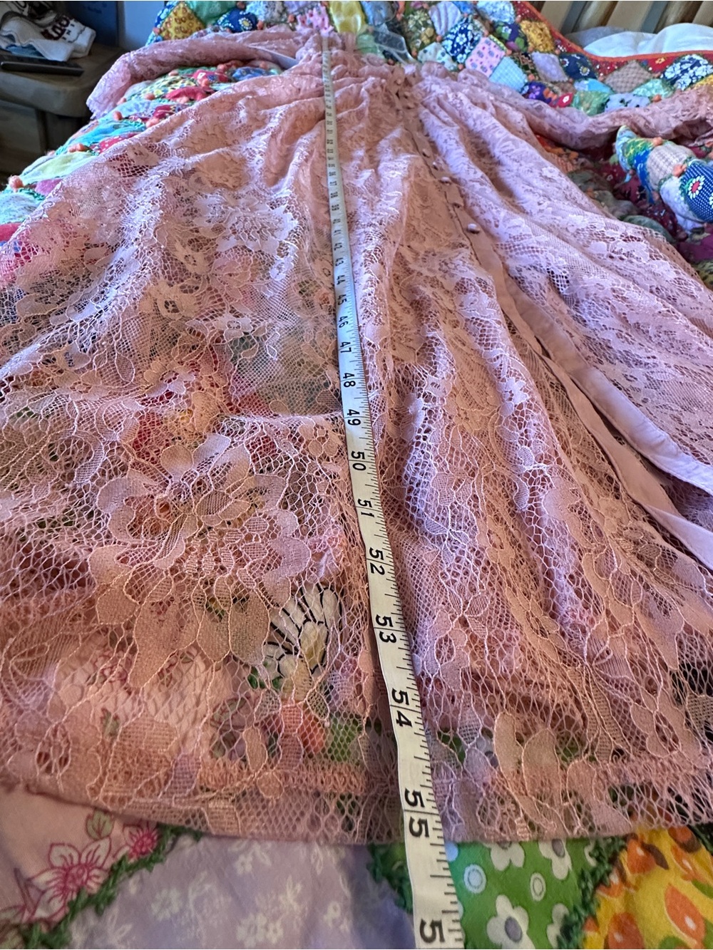 Torrid Mellow arose Pink Sheer and Lace Maxi Dress - Picture 12 of 13